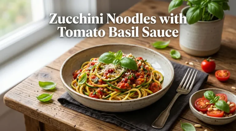 Zucchini Noodles with Tomato Basil Sauce