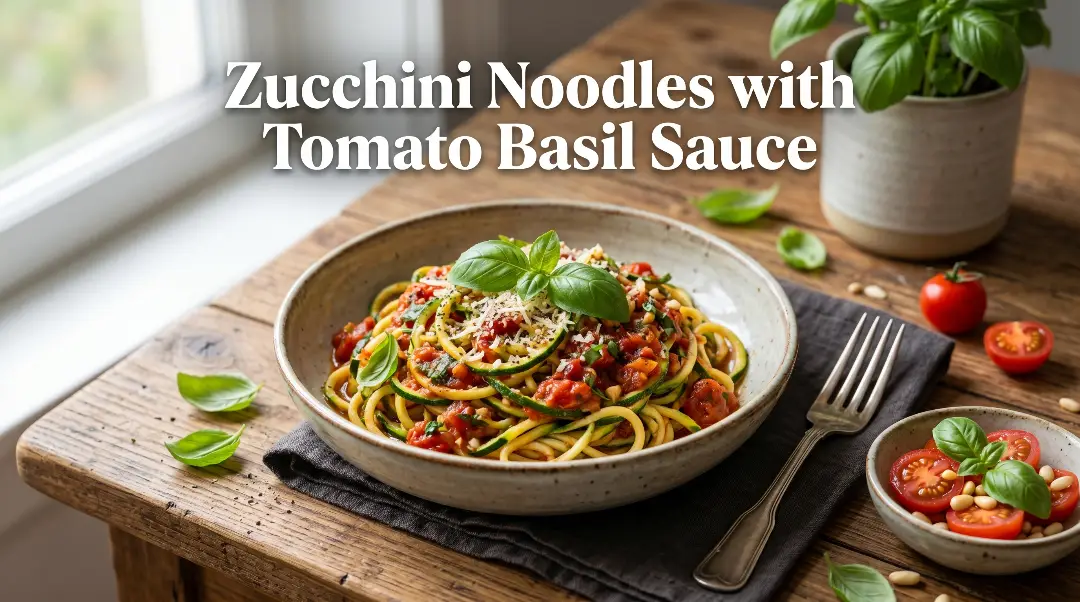 Zucchini Noodles with Tomato Basil Sauce