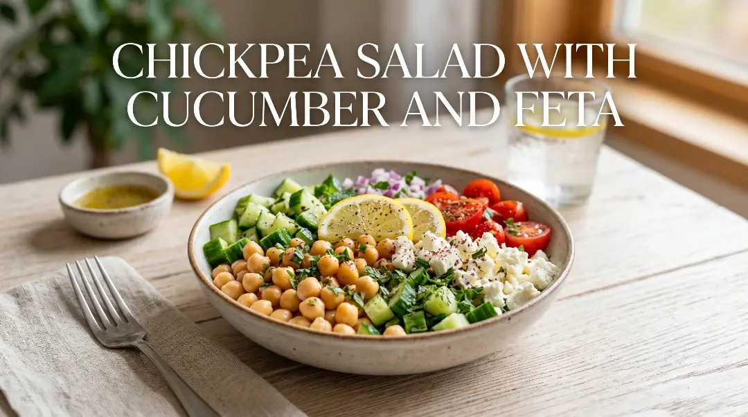 Chickpea Salad with Cucumber and Feta