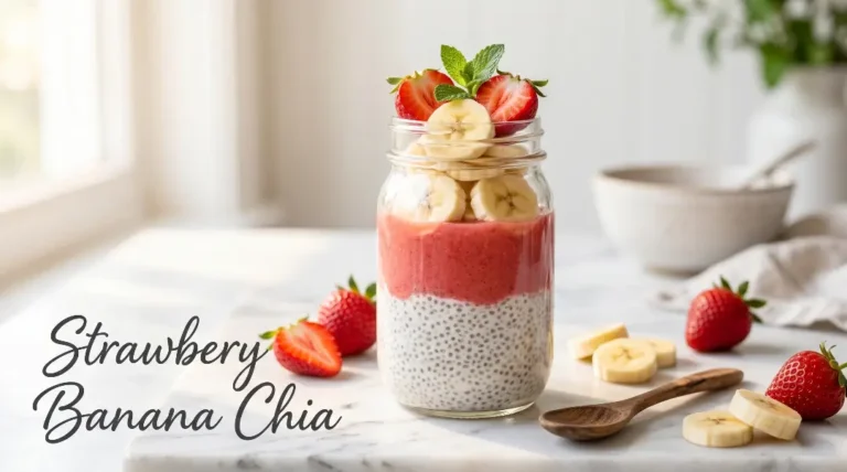 Strawberry Banana Chia Pudding